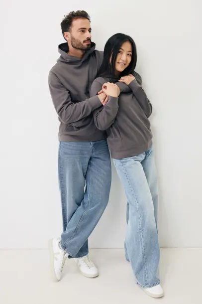 Iqoniq Yengo recycled cotton hoodie with sidepockets - iqoniq grey 