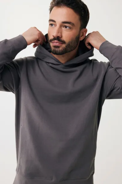 Iqoniq Yengo recycled cotton hoodie with sidepockets - iqoniq anthracite