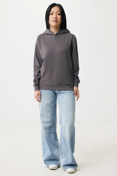 Iqoniq Yengo recycled cotton hoodie with sidepockets - iqoniq grey 