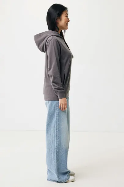 Iqoniq Yengo unisex hoodie od recikliranog pamuka s bočnim džepovima, 280 g/m² - iqoniq anthracite