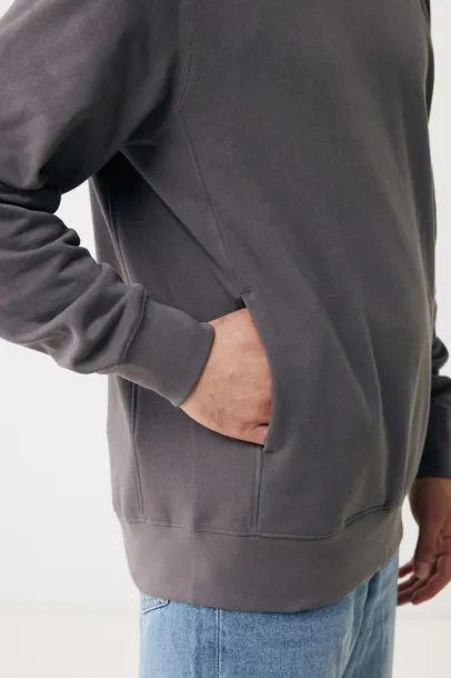 Iqoniq Yengo recycled cotton hoodie with sidepockets - iqoniq grey 