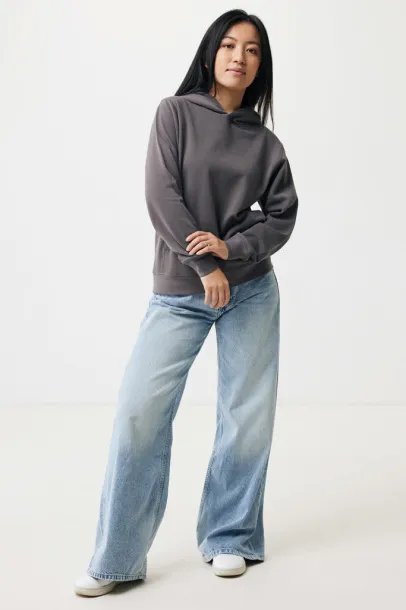 Iqoniq Yengo recycled cotton hoodie with sidepockets - iqoniq grey 