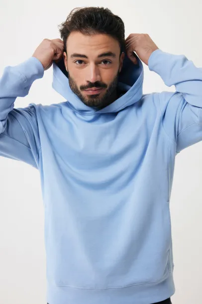 Iqoniq Yengo recycled cotton hoodie with sidepockets - iqoniq sky blue