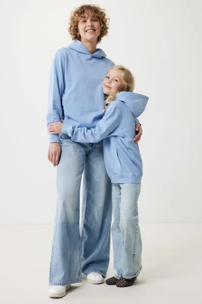 Iqoniq Yengo recycled cotton hoodie with sidepockets - iqoniq blue 