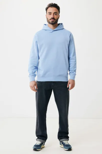 Iqoniq Yengo recycled cotton hoodie with sidepockets - iqoniq sky blue