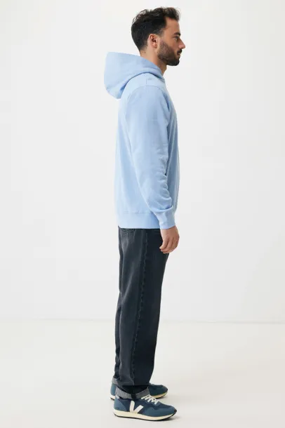 Iqoniq Yengo recycled cotton hoodie with sidepockets - iqoniq blue 