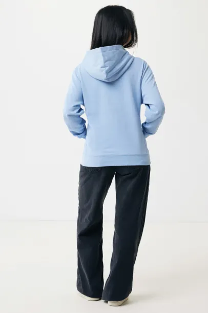 Iqoniq Yengo recycled cotton hoodie with sidepockets - iqoniq sky blue