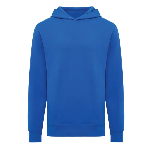 Iqoniq Yengo recycled cotton hoodie with sidepockets - iqoniq blue 