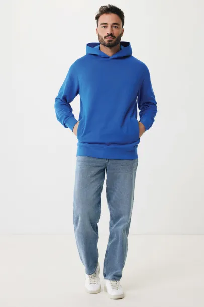 Iqoniq Yengo recycled cotton hoodie with sidepockets - iqoniq blue 