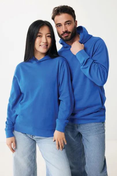 Iqoniq Yengo recycled cotton hoodie with sidepockets - iqoniq royal blue