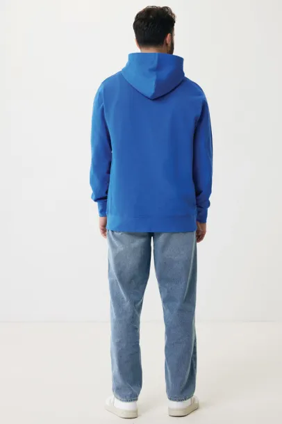 Iqoniq Yengo recycled cotton hoodie with sidepockets - iqoniq blue 