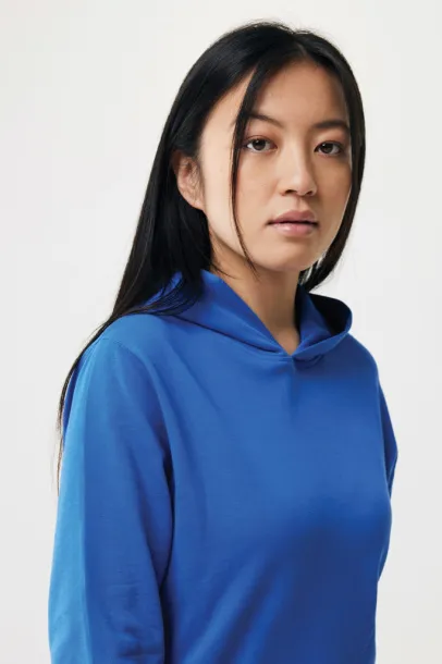 Iqoniq Yengo recycled cotton hoodie with sidepockets - iqoniq blue 