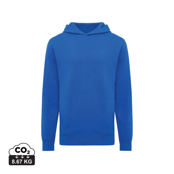 Iqoniq Yengo recycled cotton hoodie with sidepockets - iqoniq blue 