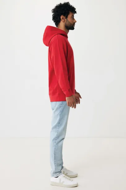 Iqoniq Yengo recycled cotton hoodie with sidepockets - iqoniq Crvena