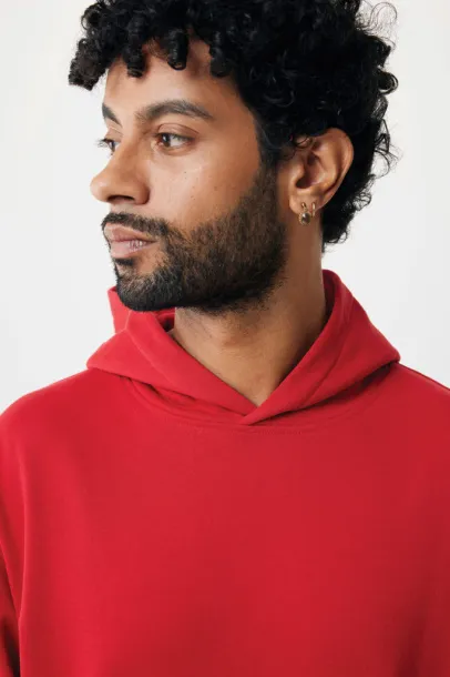 Iqoniq Yengo recycled cotton hoodie with sidepockets - iqoniq Crvena