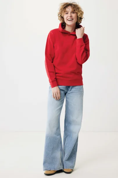 Iqoniq Yengo recycled cotton hoodie with sidepockets - iqoniq Crvena