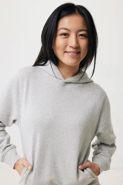 Iqoniq Yengo recycled cotton hoodie with sidepockets - iqoniq grey 