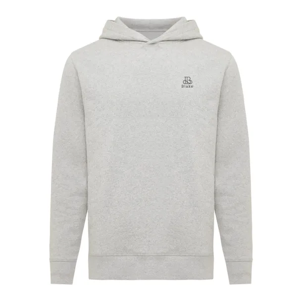 Iqoniq Yengo unisex hoodie od recikliranog pamuka s bočnim džepovima, 280 g/m² - iqoniq light heather grey