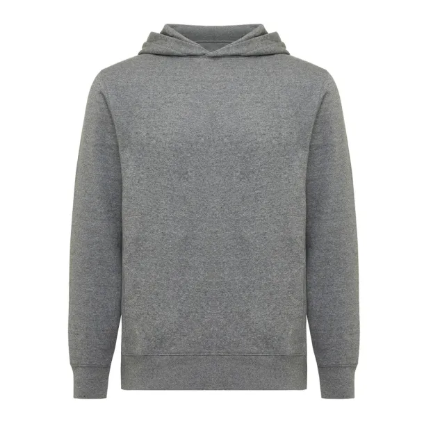 Iqoniq Yengo unisex hoodie od recikliranog pamuka s bočnim džepovima, 280 g/m² - iqoniq light heather anthracite