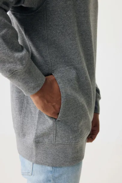 Iqoniq Yengo unisex hoodie od recikliranog pamuka s bočnim džepovima, 280 g/m² - iqoniq light heather anthracite