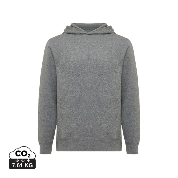 Iqoniq Yengo recycled cotton hoodie with sidepockets - iqoniq light heather anthracite