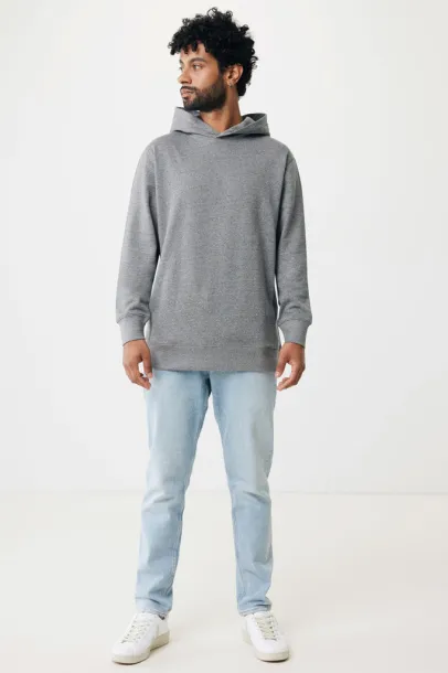 Iqoniq Yengo recycled cotton hoodie with sidepockets - iqoniq light heather anthracite