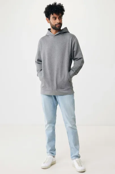 Iqoniq Yengo recycled cotton hoodie with sidepockets - iqoniq light heather anthracite