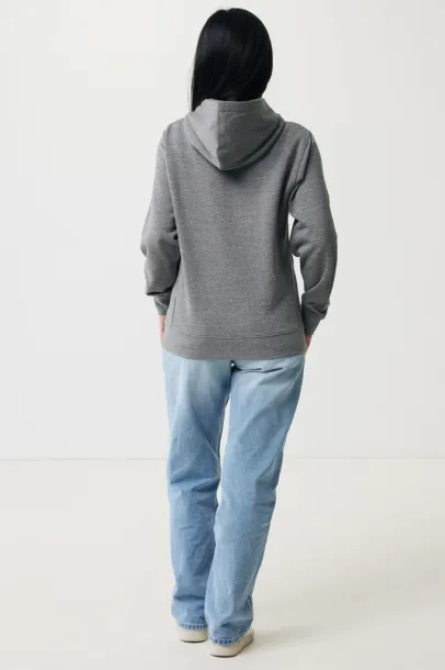 Iqoniq Yengo recycled cotton hoodie with sidepockets - iqoniq light heather anthracite
