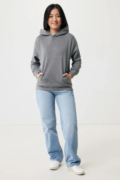 Iqoniq Yengo recycled cotton hoodie with sidepockets - iqoniq light heather anthracite