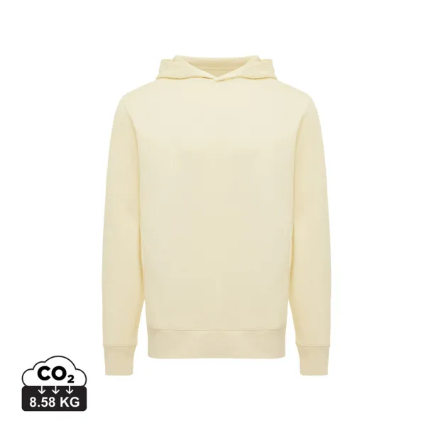 Iqoniq Yengo recycled cotton hoodie with sidepockets - iqoniq cream yellow 
