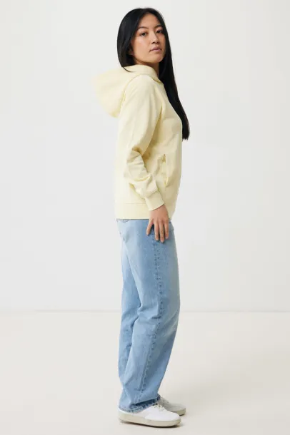 Iqoniq Yengo recycled cotton hoodie with sidepockets - iqoniq cream yellow 