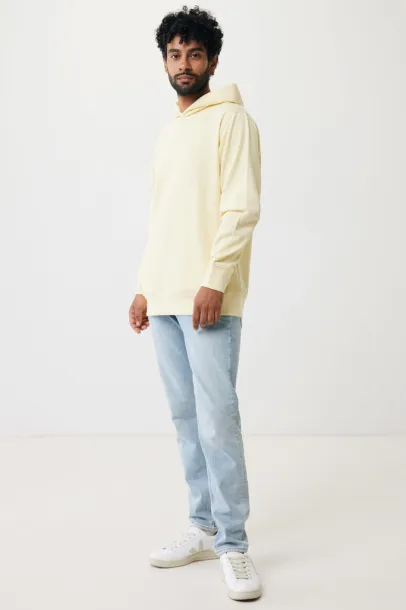 Iqoniq Yengo recycled cotton hoodie with sidepockets - iqoniq cream yellow 