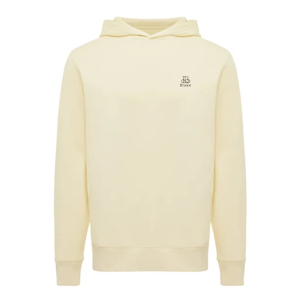 Iqoniq Yengo recycled cotton hoodie with sidepockets - iqoniq cream yellow 
