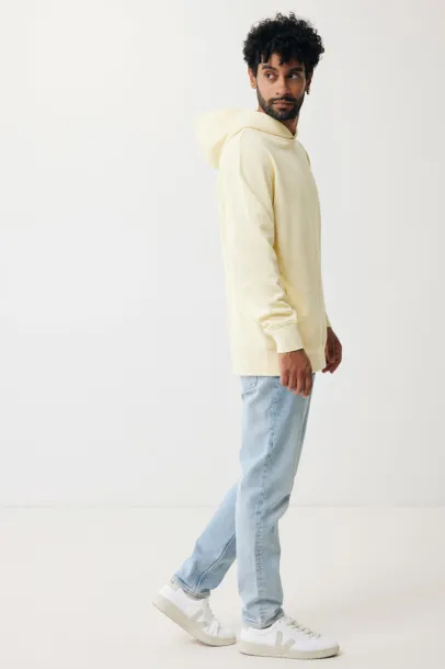 Iqoniq Yengo unisex hoodie od recikliranog pamuka s bočnim džepovima, 280 g/m² - iqoniq cream yellow 