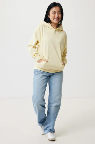 Iqoniq Yengo recycled cotton hoodie with sidepockets - iqoniq cream yellow 