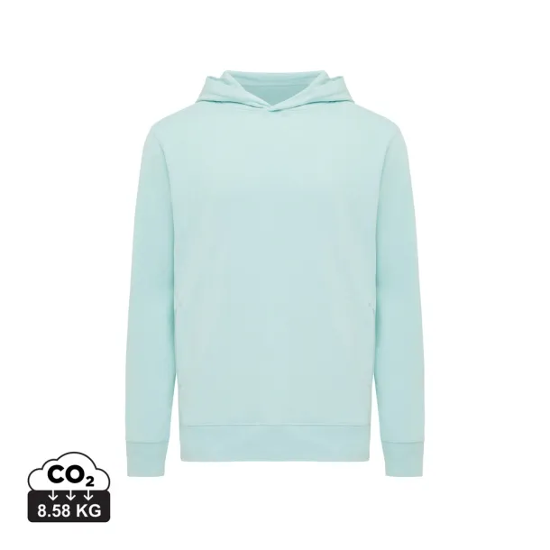 Iqoniq Yengo recycled cotton hoodie with sidepockets - iqoniq crushed mint 