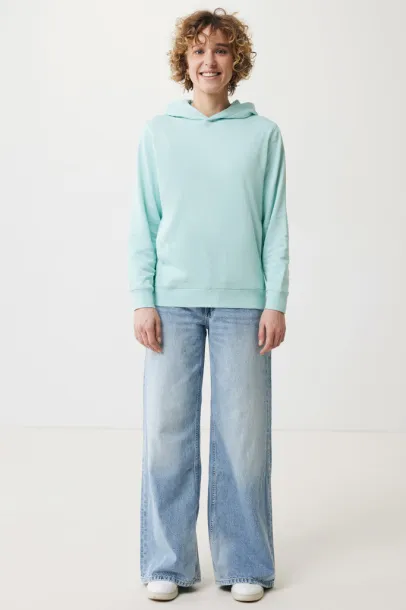 Iqoniq Yengo recycled cotton hoodie with sidepockets - iqoniq crushed mint 