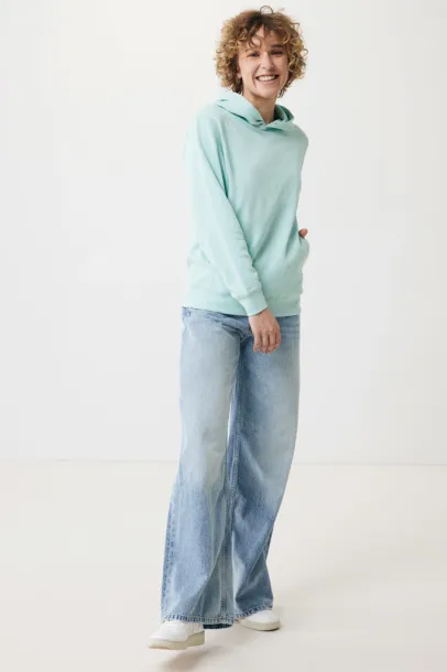 Iqoniq Yengo recycled cotton hoodie with sidepockets - iqoniq crushed mint 