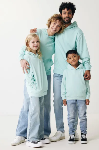 Iqoniq Yengo recycled cotton hoodie with sidepockets - iqoniq crushed mint 