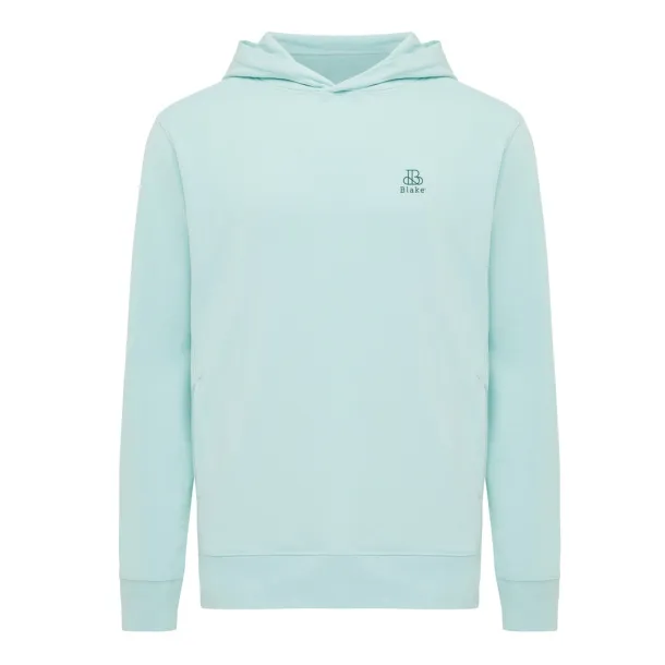 Iqoniq Yengo recycled cotton hoodie with sidepockets - iqoniq crushed mint 
