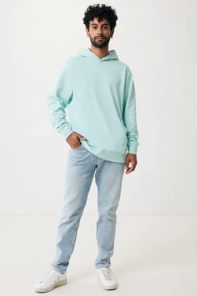 Iqoniq Yengo recycled cotton hoodie with sidepockets - iqoniq crushed mint 