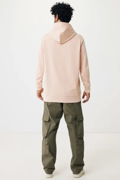 Iqoniq Yengo recycled cotton hoodie with sidepockets - iqoniq peach nectar 
