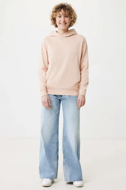 Iqoniq Yengo recycled cotton hoodie with sidepockets - iqoniq peach nectar 