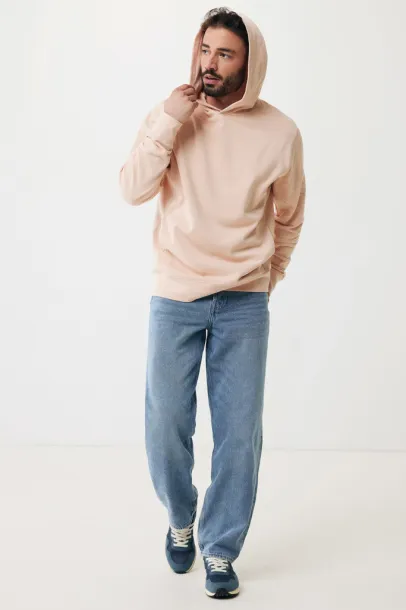 Iqoniq Yengo recycled cotton hoodie with sidepockets - iqoniq peach nectar 