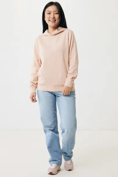 Iqoniq Yengo recycled cotton hoodie with sidepockets - iqoniq peach nectar 