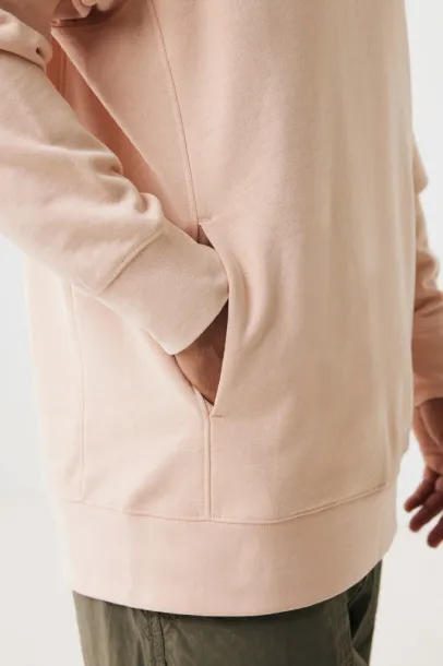 Iqoniq Yengo recycled cotton hoodie with sidepockets - iqoniq peach nectar 