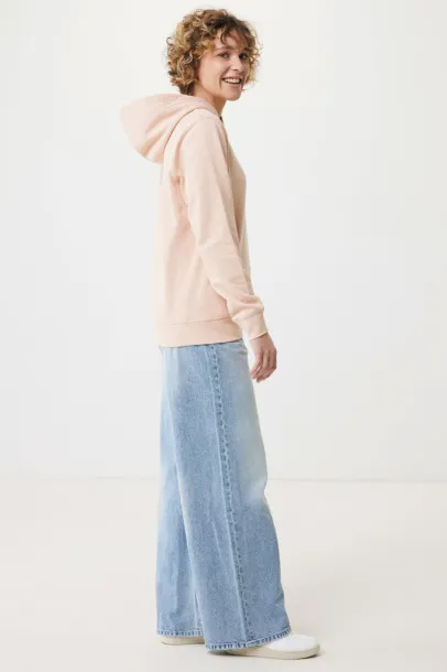 Iqoniq Yengo recycled cotton hoodie with sidepockets - iqoniq peach nectar 