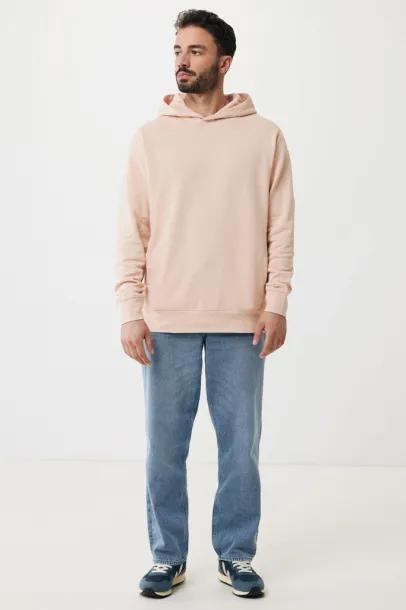 Iqoniq Yengo recycled cotton hoodie with sidepockets - iqoniq peach nectar 