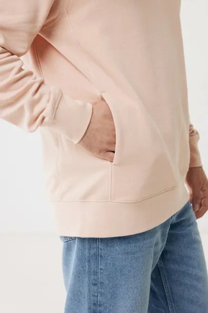 Iqoniq Yengo recycled cotton hoodie with sidepockets - iqoniq peach nectar 