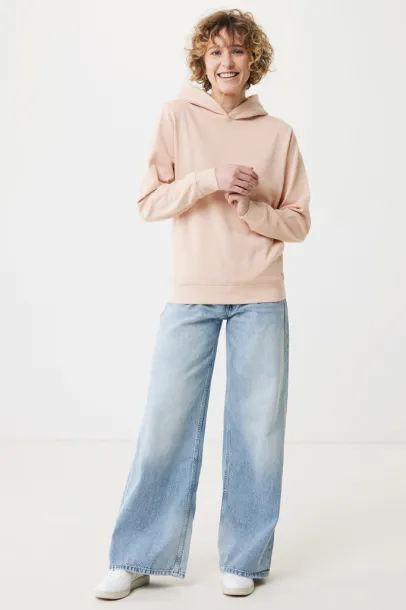 Iqoniq Yengo recycled cotton hoodie with sidepockets - iqoniq peach nectar 